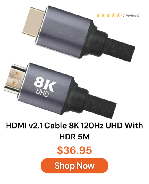 HDMI v2.1 Cable 8K 120Hz UHD With HDR 5M