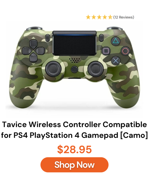 Tavice Wireless Controller Compatible for PS4 PlayStation 4 Gamepad [Camo]